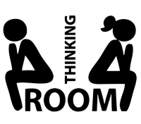 Toilet sticker - Thinking room