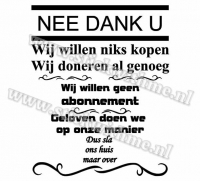 Nee dank u