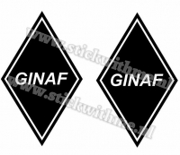 Hoekschild stickers - GINAF