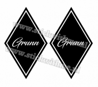 Hoekschild stickers - Grunn