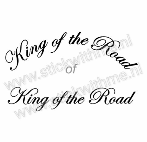 King of the Road Ontwerp 1 - per stuk