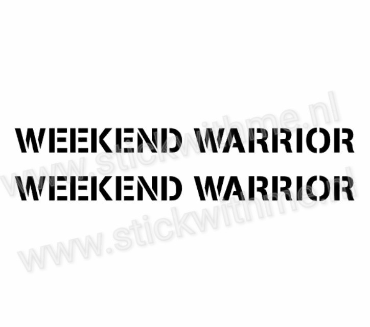 Weekend warrior - per 2 stuks