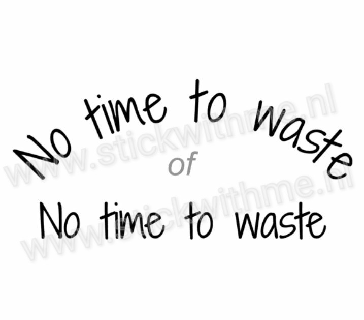 No time to waste - per stuk