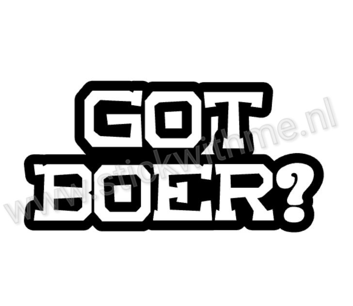 Got boer?