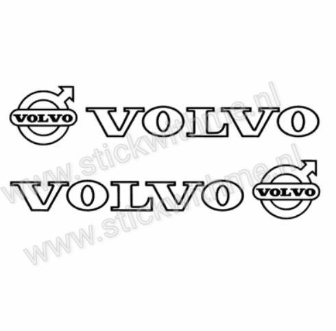 Volvo outline met logo - per 2 stuks