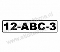 Kenteken sticker met Kader