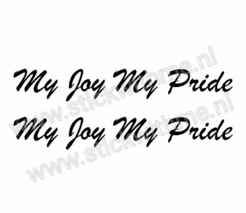 My joy my pride - per 2 stuks