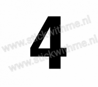Cijfer sticker 4
