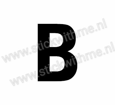 Plak Letter sticker B