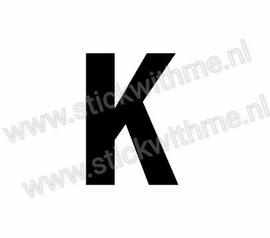 Kinderachtig zanger Ambacht Plak Letter sticker K - www.stickwithme.nl
