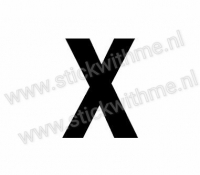 Plak Letter sticker X